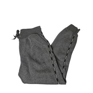 Bebe Sport Women's Logo Heather Jogger Pants Dark‎ Grey Size Large